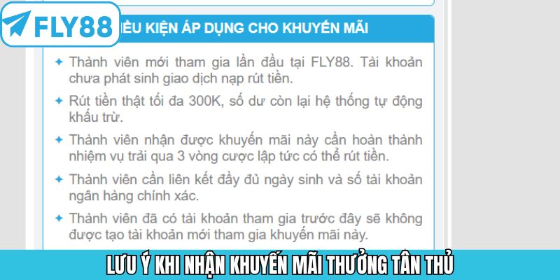 Những điều cần chú ý khi nhận khuyến mãi chào mừng
