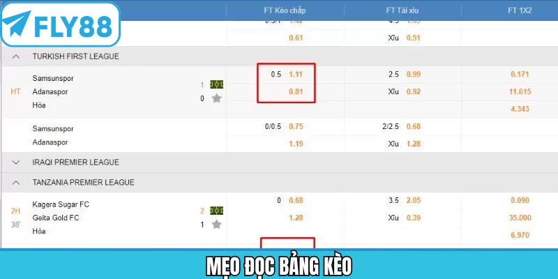 Mẹo Đọc Bảng Kèo Fly88 - Hướng Dẫn Chi Tiết Cho Người Mới