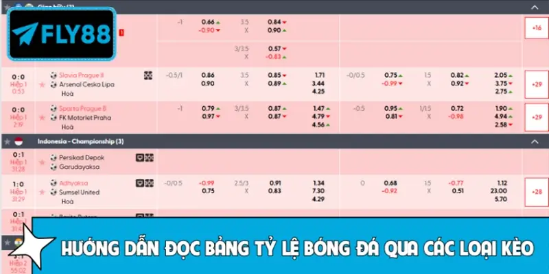 Hướng dẫn đọc bảng tỷ lệ bóng đá qua các loại kèo phổ biến